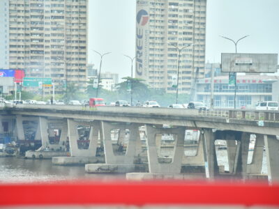 Bridge crossing Lagos lagoon